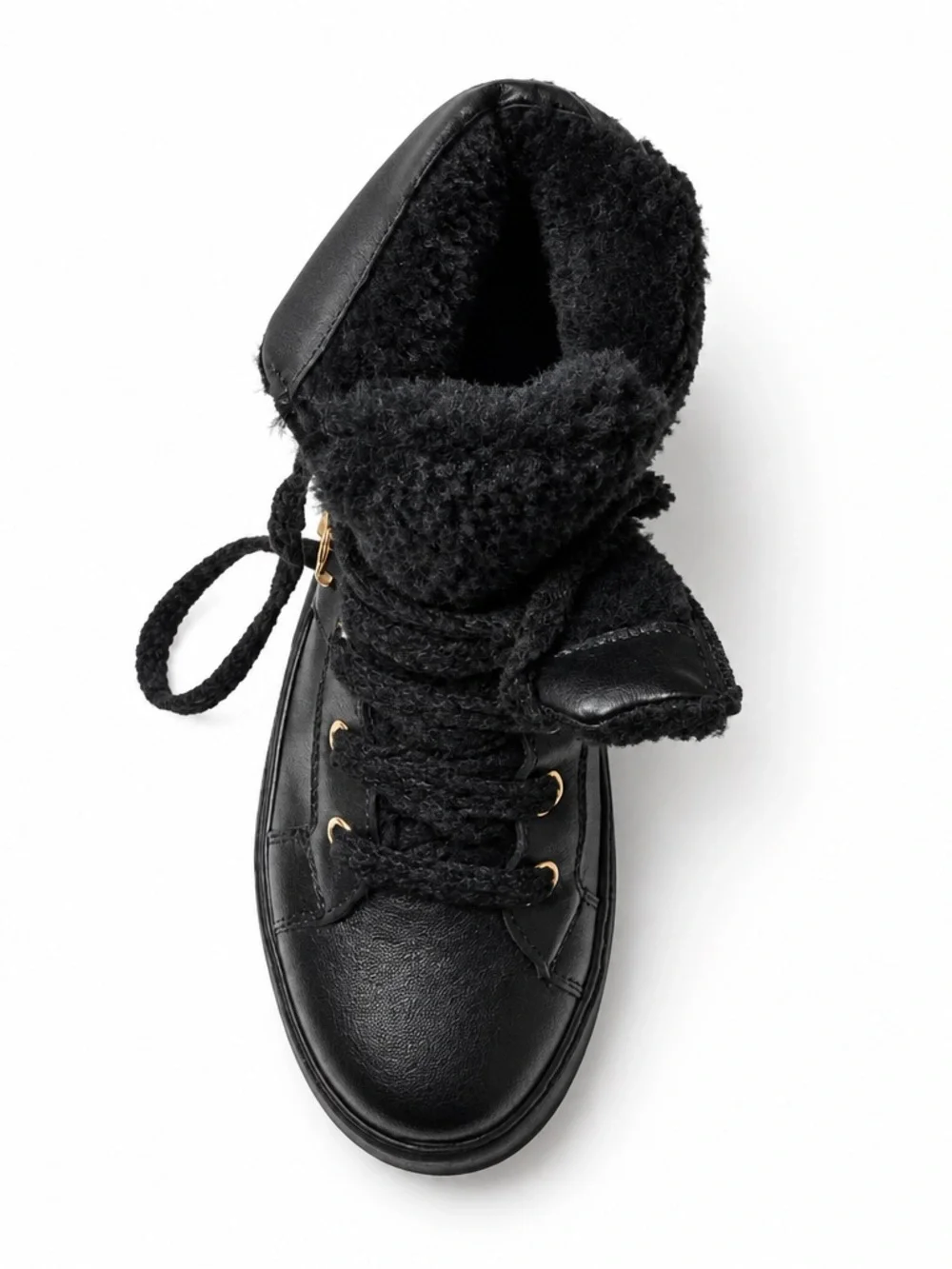 Alberto Ciccioli Women’s Black Soft Leather Ankle Booties with Gold Hardware